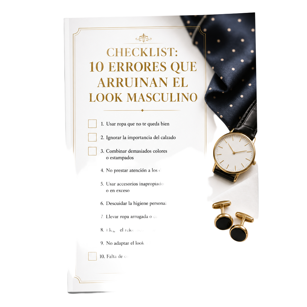 Bono #3 — Checklist: 10 Errores que Arruinan el Look Masculino (y cómo corregirlos)